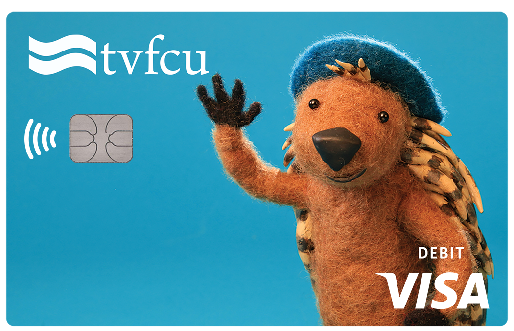 Mr. P Waving debit card