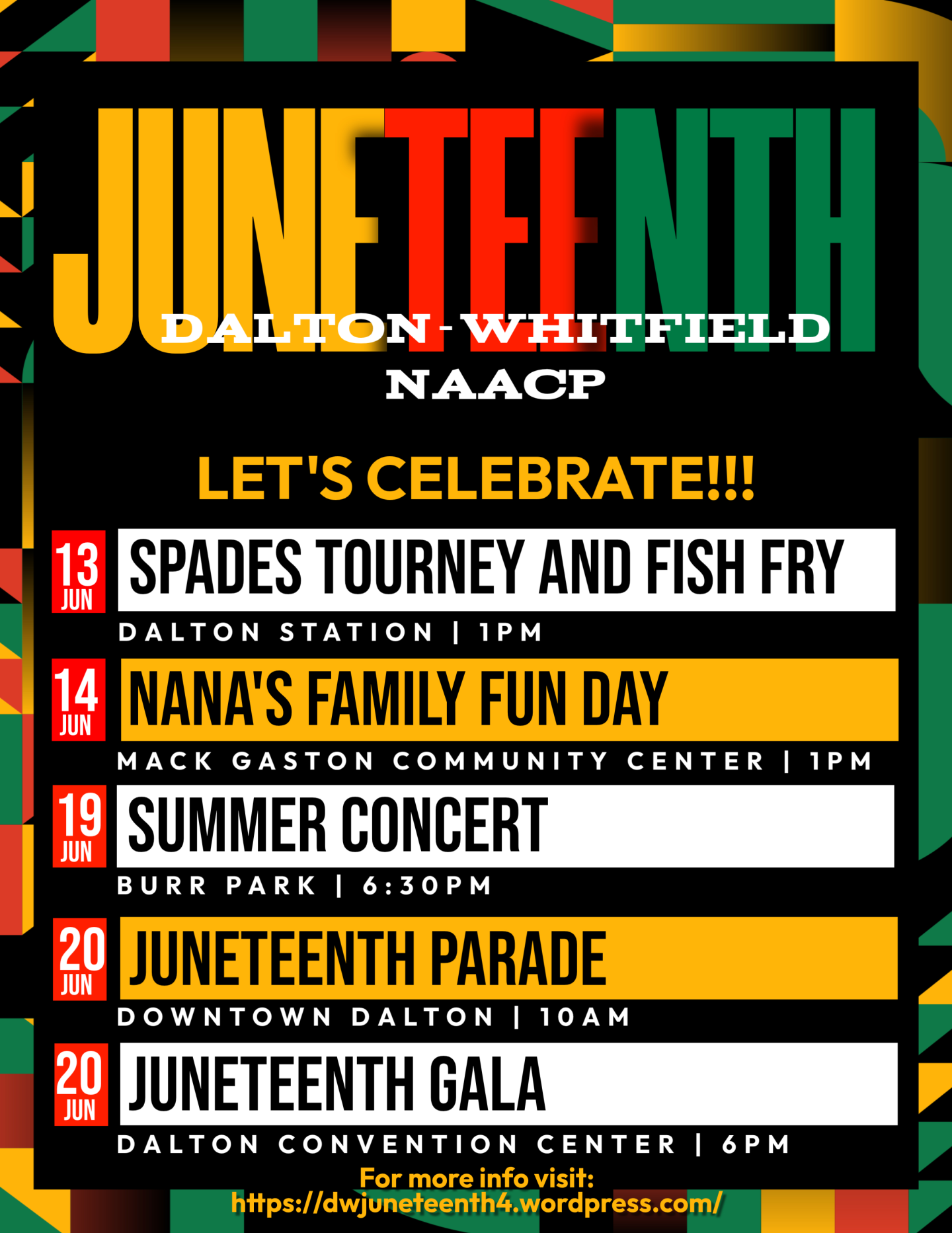 Dalton-Whitfield NAACP 8th Annual Juneteenth Celebration and Gala