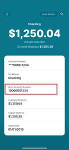 YOUR$ App Account Number